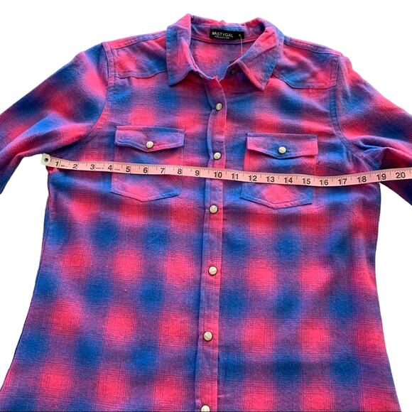 Via Penny Lane Reworked Apparel | Britney Spears Graphic Button Up Flannel Shirt - Picture 2 of 12